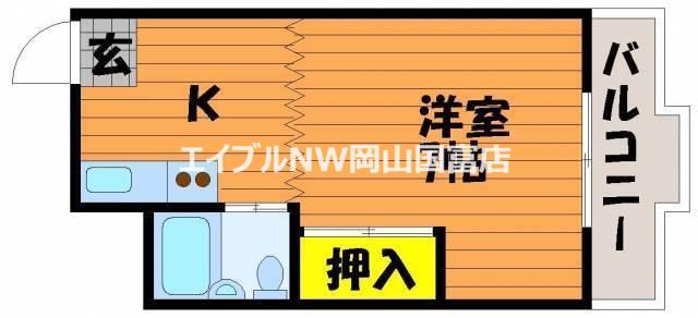 ホワイトメゾン学南II(1K/3階)の間取り写真