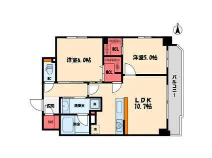 エステムプラザ南船場レジスタ(1SLDK/13階)の間取り写真
