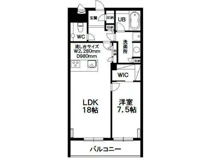 ヒルズレジデンシャルS13(1LDK/4階)の間取り写真