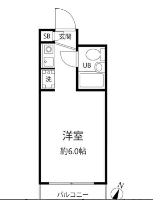 エムズフォレスト(ワンルーム/1階)の間取り写真