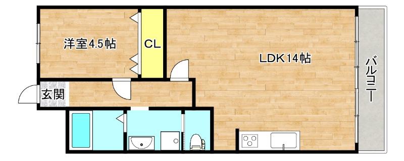 第3寺尾マンション(1LDK/2階)の間取り写真