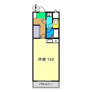 FLAT AMILY(ワンルーム/2階)の間取り写真