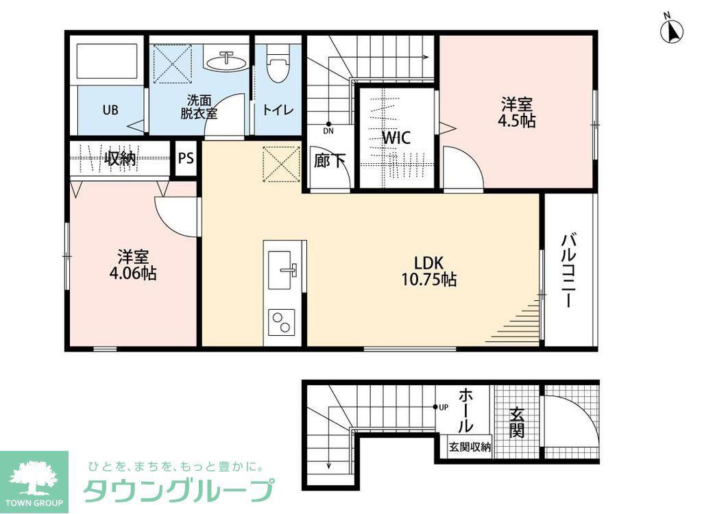 リーブルファイン春日部樋堀(2LDK/2階)の間取り写真
