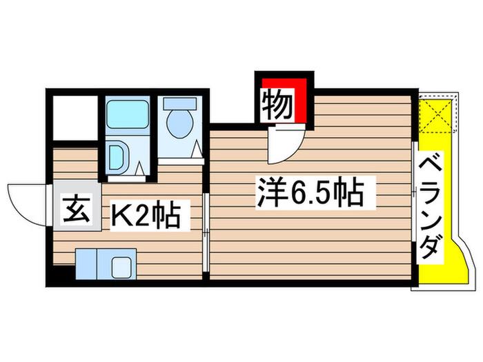 ニューコーポイトー(1K/4階)の間取り写真