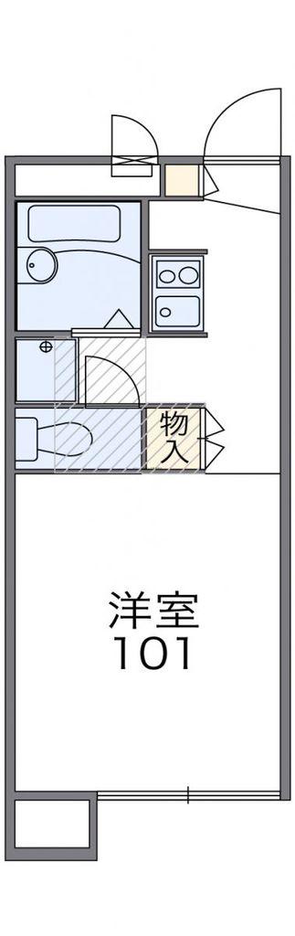 レオパレスパーシル(1K/2階)の間取り写真