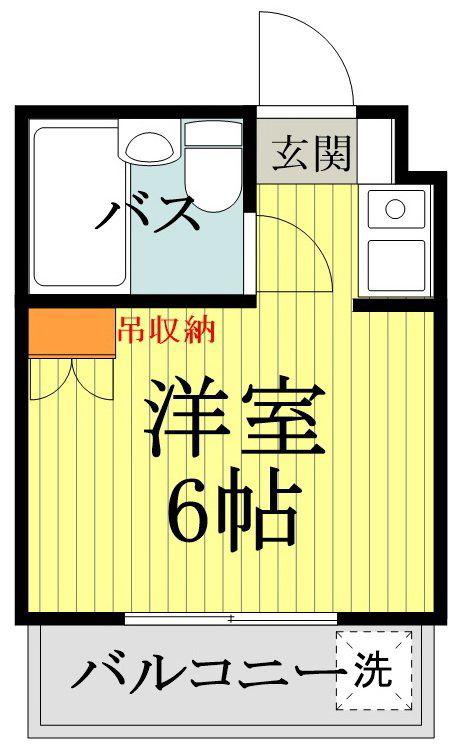 ピロティシャトー(ワンルーム/1階)の間取り写真