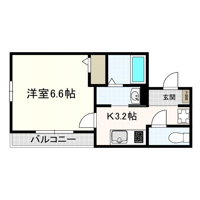 ヴィアーレ・セキ(1K/3階)の間取り写真