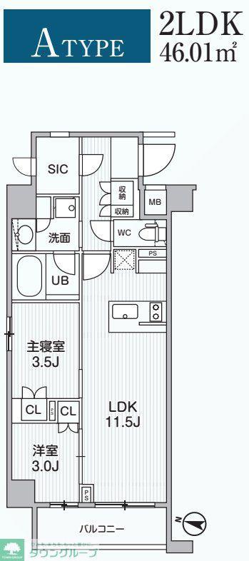 ALIVIS綾瀬(2LDK/4階)の間取り写真