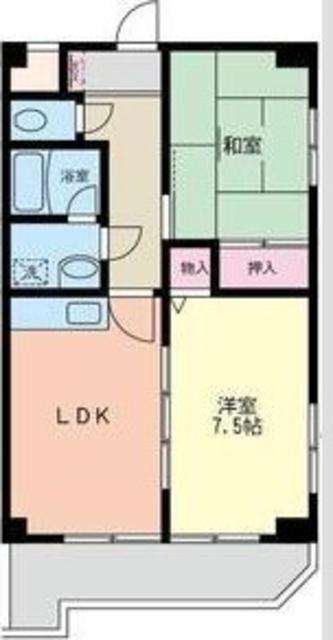 パインヒルズ(2LDK/2階)の間取り写真