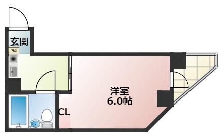 タウンパル坂本(1K/4階)の間取り写真