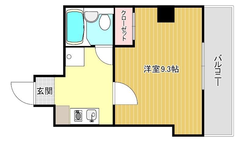 レイクシティ上笠II番館(1K/5階)の間取り写真