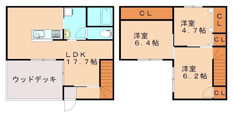 ラグエクリュ(3LDK/1階)の間取り写真