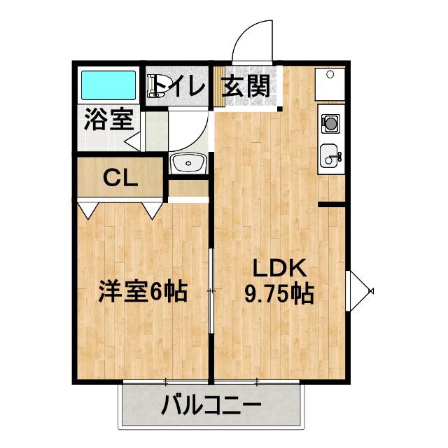 メゾンプレジール(1LDK/1階)の間取り写真