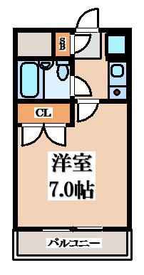 ラキアメゾン高井田(1K/3階)の間取り写真