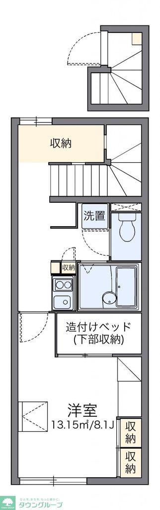 レオパレス純III(1K/2階)の間取り写真