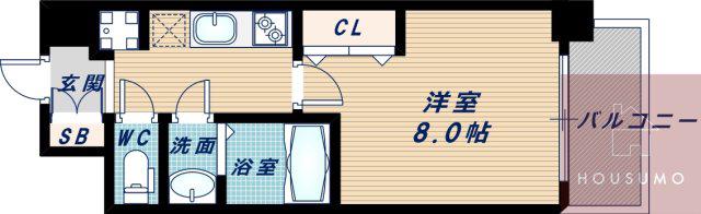 LUXE新大阪イーストI(1K/6階)の間取り写真