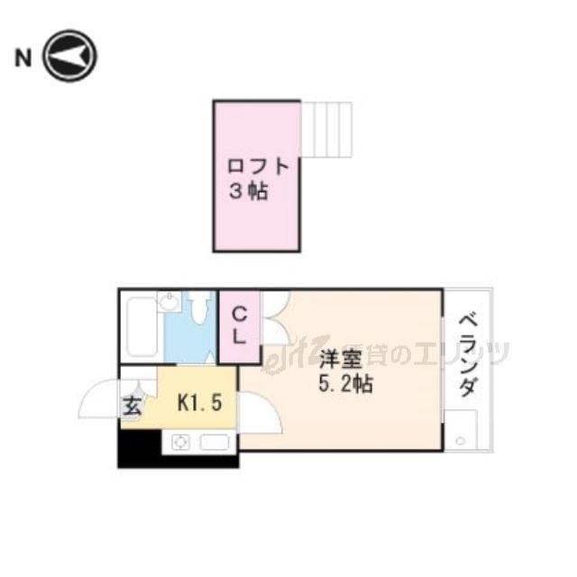 ビーエスパース(ワンルーム/1階)の間取り写真