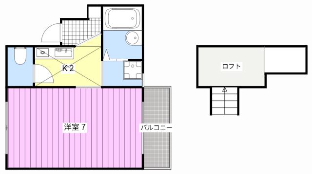 レリブ小池II(ワンルーム/3階)の間取り写真