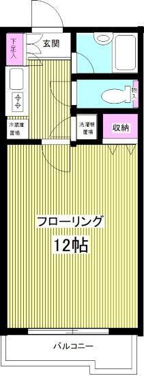 パレステュディオ笹塚(1K/6階)の間取り写真