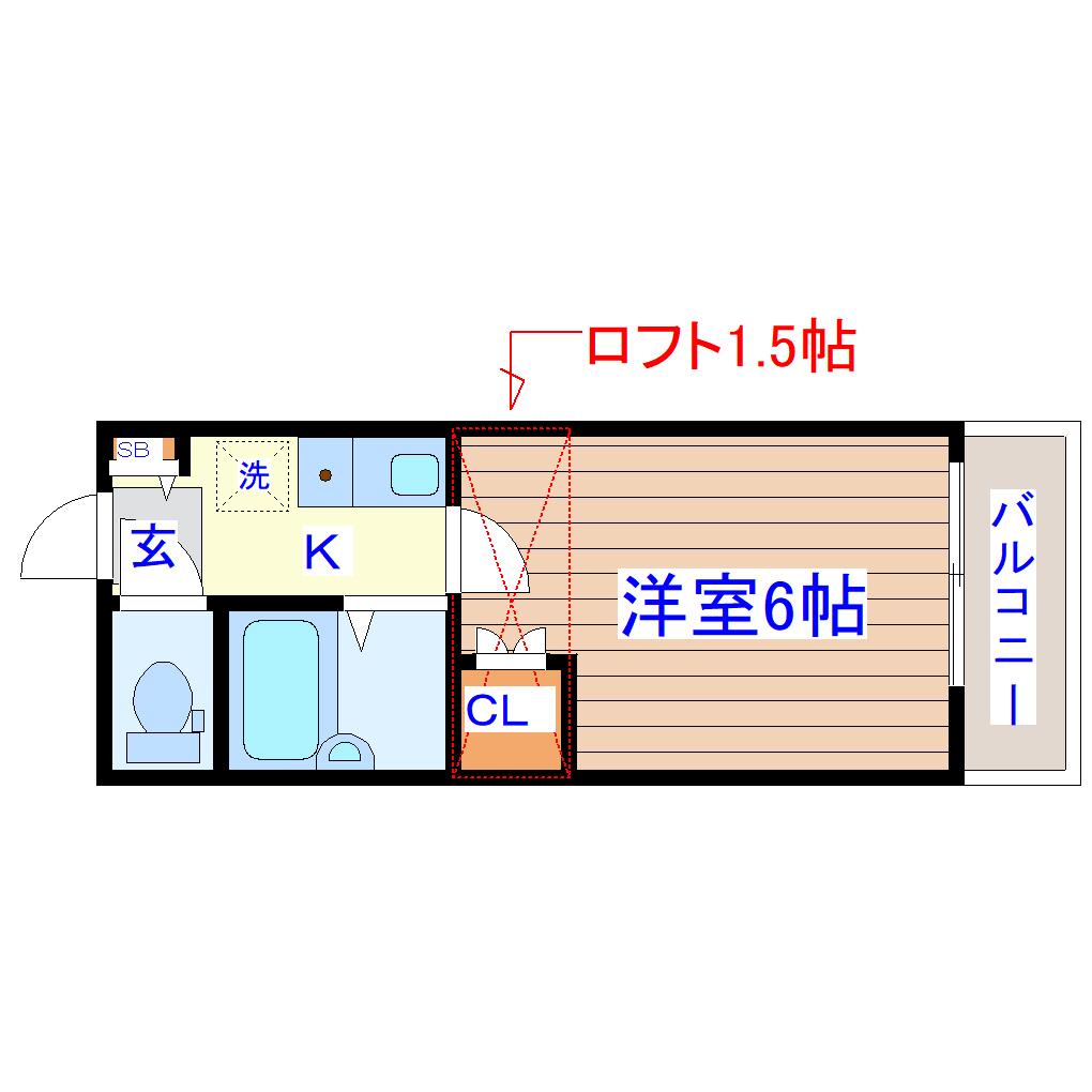 FLAT青山(1K/1階)の間取り写真