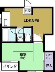 プレアール弁天(1LDK/5階)の間取り写真