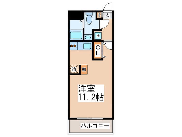 ヴィストリア立売堀 (ワンルーム/2階)の間取り写真