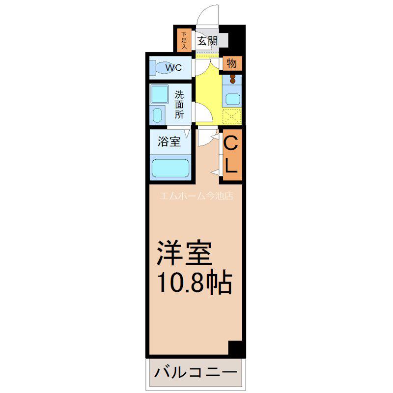 パークビラ瑞穂(1K/1階)の間取り写真