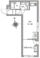 ジェムストーン南品川(1LDK/1階)の間取り写真