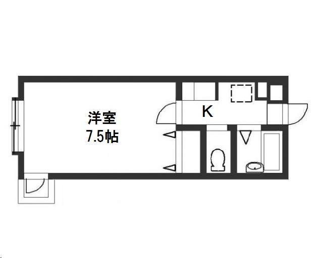 M.COMMON(1K/2階)の間取り写真