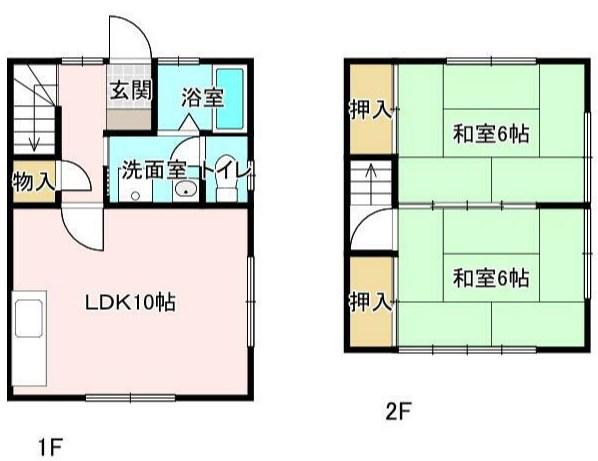 ハイツ栗原第三(2LDK/1階)の間取り写真