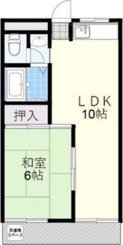 ママビル(1LDK/4階)の間取り写真