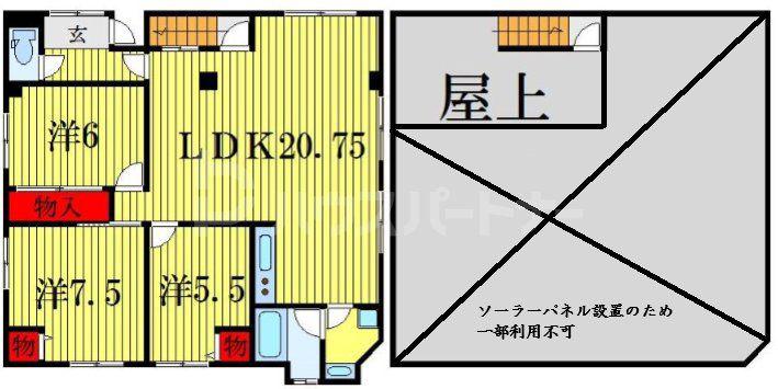 メディコビルII(3LDK/3階)の間取り写真