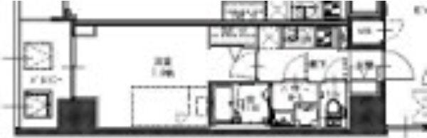 S-RESIDENCE江坂LIBLE(1K/3階)の間取り写真