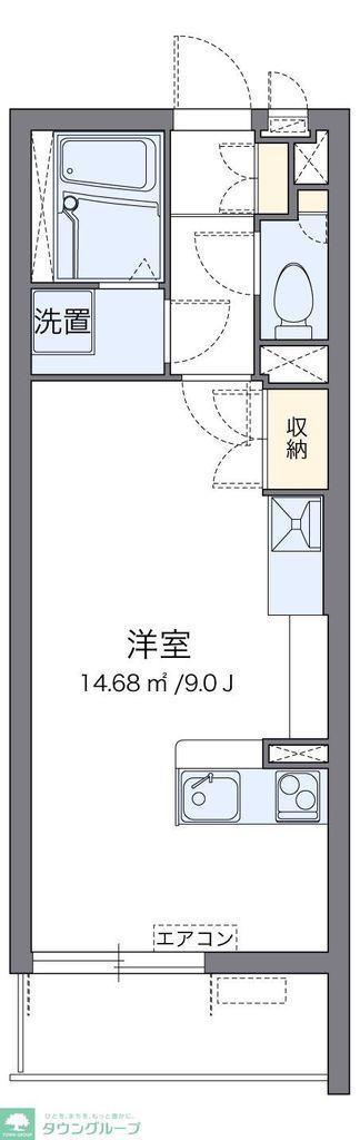 ミランダセレッソサード(ワンルーム/3階)の間取り写真
