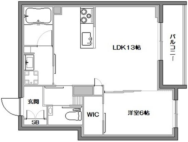 レジェンド(1LDK/2階)の間取り写真