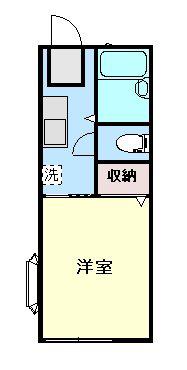 エステートKANAE(1K/1階)の間取り写真