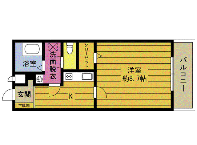 SAKURA(1K/5階)の間取り写真