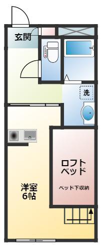 サンマリー常盤台(ワンルーム/1階)の間取り写真