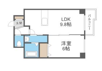 プレミアム210(1LDK/7階)の間取り写真