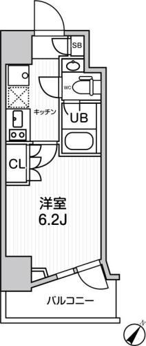 JMFレジデンス北品川(1K/5階)の間取り写真