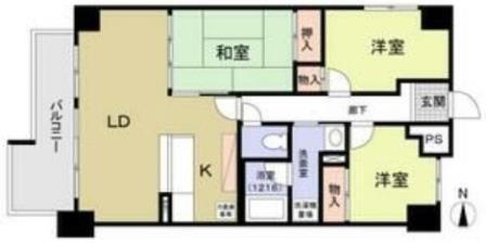 パレ清水が丘(3LDK/2階)の間取り写真