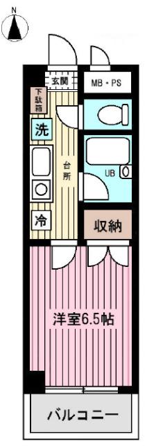 KS FLAT 2003(1K/3階)の間取り写真