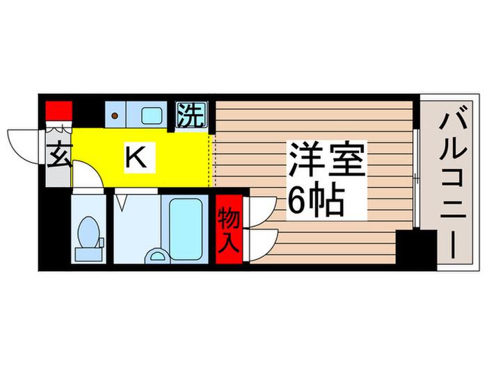 フジマンション末広(1K/2階)の間取り写真
