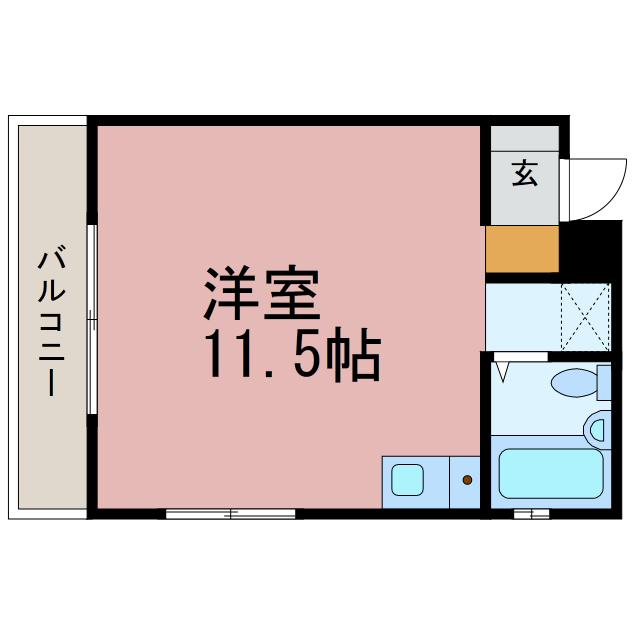 第5邦栄マンション(ワンルーム/1階)の間取り写真