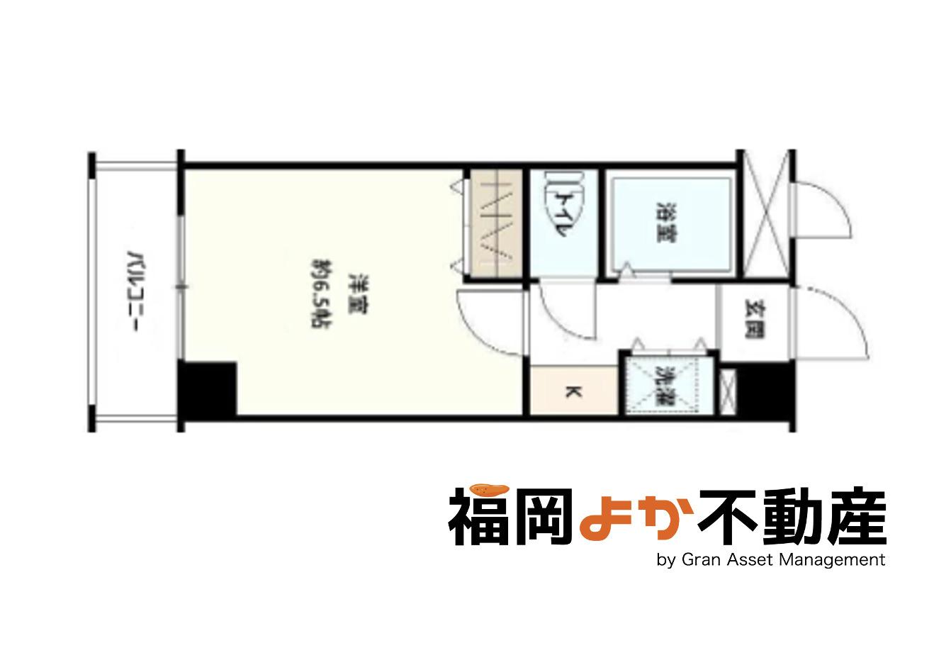 アスペクタ博多駅中央(1K/6階)の間取り写真