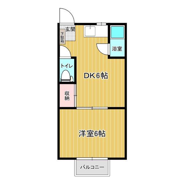 木村マンション(1DK/2階)の間取り写真
