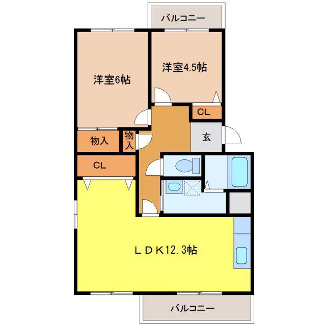 アネックスアヤ(3DK/3階)の間取り写真