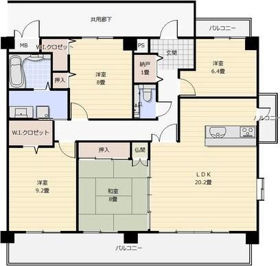 アフロディーテ(4SLDK/7階)の間取り写真