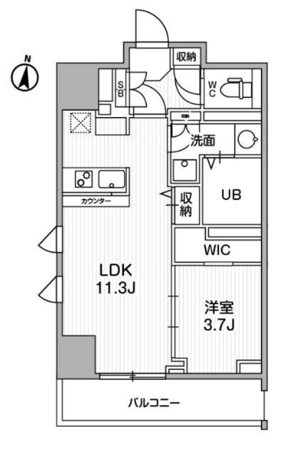 テラス森下(1LDK/3階)の間取り写真