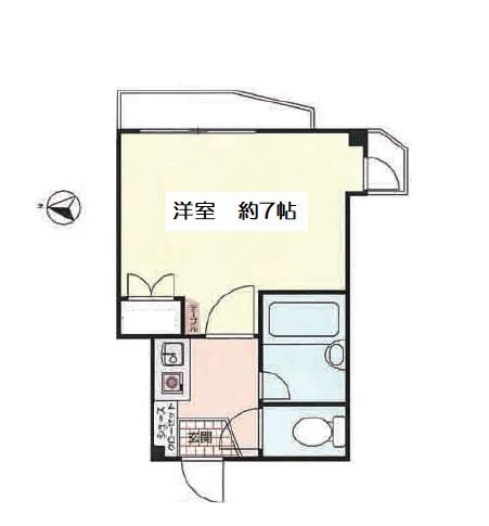 天王洲ピアツェーレ(1K/2階)の間取り写真
